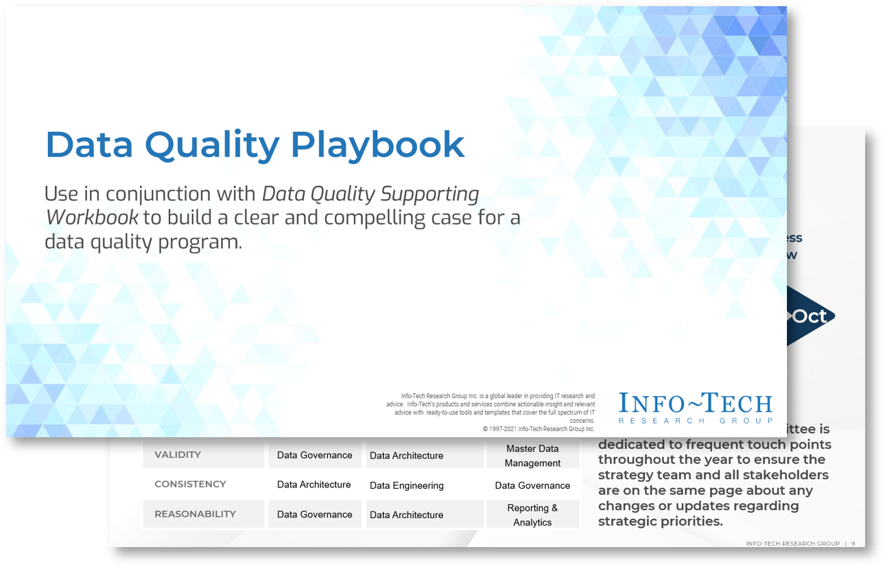 Sample of the 'Data Quality Playbook'.