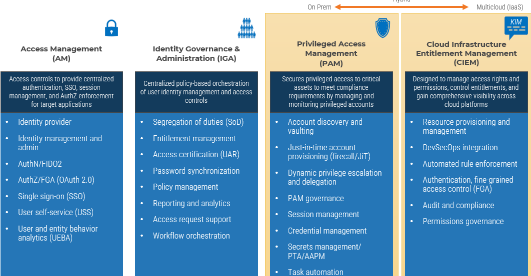 A picture of the IAM Program Capability Model, showing changes over the past decade.